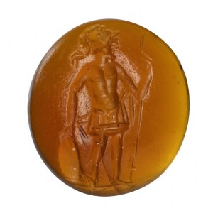 A Roman carnelian intaglio. Mars.