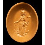 A Roman agate intaglio. Fortuna-Tyche.