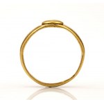 A Roman engraved gold finger ring with a palm branch