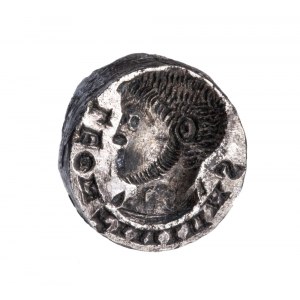 A rare Roman silver engraved seal. Male portrait