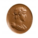 A large Frederician burnt agate intaglio. Imperial bust.