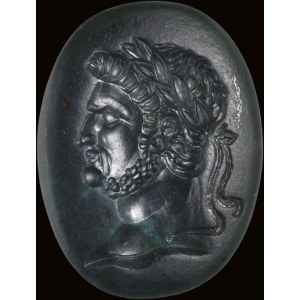 A Postclassical bloodstone intaglio. Nero.