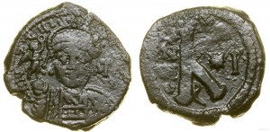 Byzantium, 1/2 follis, 1 year reign (AD 565-566), Antioch