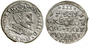 Poland, trojak, 1594, Riga