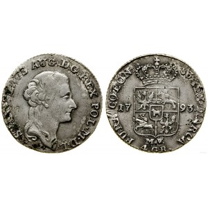 Poland, zloty (4 groszy), 1793 MV, Warsaw