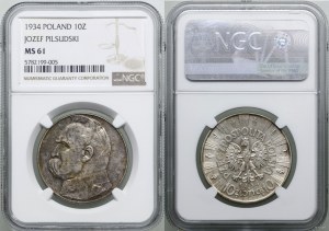 Poland, 10 zloty, 1934, Warsaw