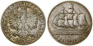 Poland, 5 zloty, 1936, Warsaw