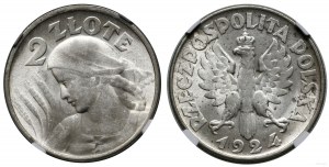 Polska, 2 złote, 1924, Filadelfia