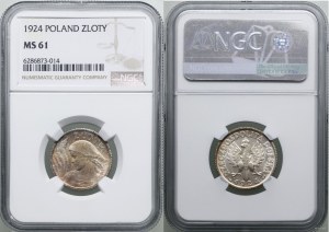 Poland, 1 zloty, 1924, Paris