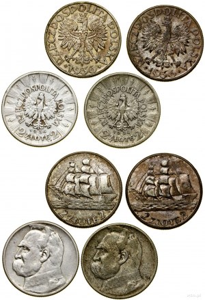 Poland, 4 x 2 gold, 1934 and 1936, Warsaw