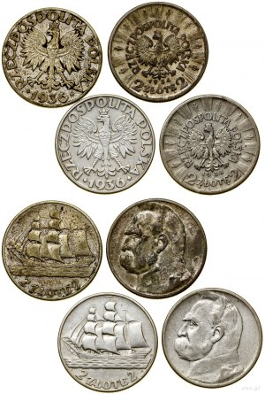 Poland, 4 x 2 gold, 1934 and 1936, Warsaw