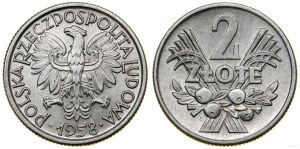 Poland, 2 zloty, 1958, Warsaw