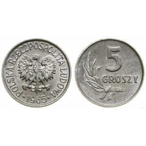 Polsko, 5 groszy, 1965, Varšava