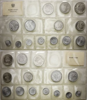 Poland, collector's set of Polish circulation coins, 1949-1975, Warsaw