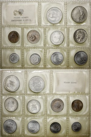 Poland, collector's set of Polish circulation coins, 1975-1976, Warsaw