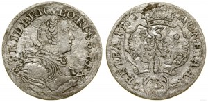 Slezsko, 3 krajcary, 1753 B, Wrocław