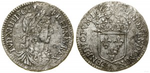 Francja, 1/12 ecu au buste juvenile, 1662 A, Paryż