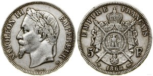 France, 5 francs, 1868, Paris