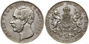 Germany, two-dollar = 3 1/2 guilders, 1855 B, Hanover