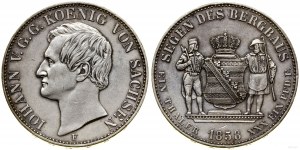 Germany, thaler, 1858 F, Dresden