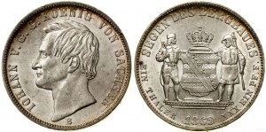 Germany, thaler, 1869 B, Dresden