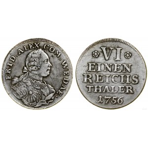 Germany, ⅙ thaler, 1756