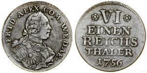 Germany, ⅙ thaler, 1756