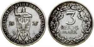 Germany, 3 marks, 1925 A, Berlin