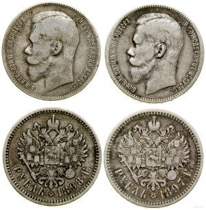 Rusko, sada 2 x rubl, 1897 **, 1898 АГ, Brusel / Petrohrad