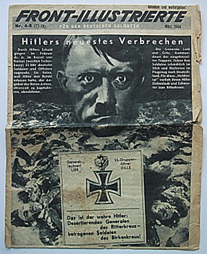 FRONT - ILLUSTRIERTE. Für den Deutschen Soldaten. März 1944. nr. 4 - 5 (77 - 78). Format 21/27 cm. p. 4....