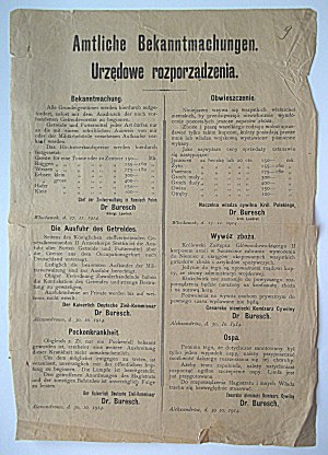 [AFISZ]. Amtliche Bekanntmachungen. Official ordinances. Announcement...