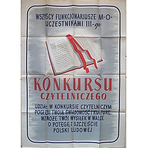 [PLAKAT]. Wszyscy Funkcjonariusze M - O. Uczestnikami III-go Konkursu Czytelniczego...