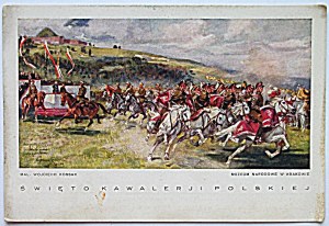 KOSSAK WOJCIECH mal. Celebration of the Polish Cavalry. Published by the Committee for the Construction of the National Museum in Cracow....