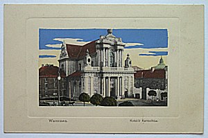 [WARSAW]. Carmelite Church. Signed E. G. S., Stockholm. No. 3887/2. and in lower right corner : 10 56330....