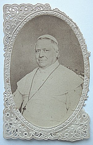 PIUS IX. Picture with the Pope's likeness in a 