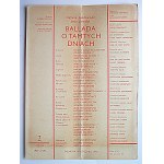 [PROGRAM]. Stefania Grodzieńska ; Jerzy Jurandot. Ballada o tamtych dniach. Teatr Polski w Warszawie...