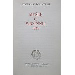 ŻOCHOWSKI STANISŁAW. Myślę o wrześniu 1939. Londyn 1993. Oficyna Poetów i Malarzy...