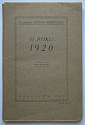 LITTLESZKO ADOLF. On the year 1920. because of the work of Jozef Pilsudski 