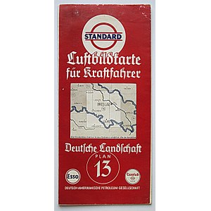 [MAPA]. STANDARD = Luftbildkarte für Kraftfahrer. Deutsche Landschaft Plan 13. Schlesien [Breslau - Glatz]...