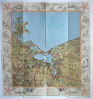 [MAP]. STANDARD = Luftbildkarte für Kraftfahrer. Deutsche Landschaft Plan 27 [Stetin]....