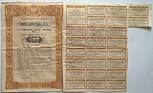 [OBLIGATION]. Republic of Poland. OBLIGATION 4 1/2% Internal State Loan 1937....