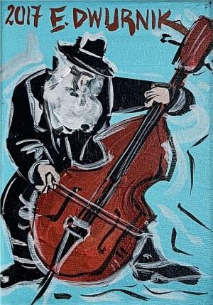 Edward Dwurnik (1943 - 2018), Contrabassist, 2017