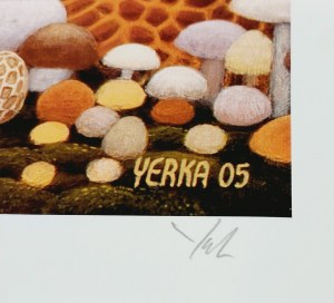 Jacek Yerka (1952), Two Snails, inkography, 2007