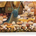 Jacek Yerka (1952), Dwa ślimaki,  inkografia, 2007