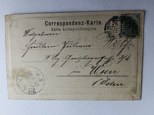 POHLEDNICE PRZEMYŚL, CELKOVÝ POHLED NA POBŘEŽÍ FRANTIŠKA JOZEFA, DLOUHÁ ADRESA, ZNÁMKA, RAZÍTKO, 1903