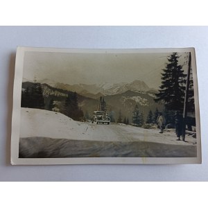 ZDJĘCIE TATRY CYRHLA SAMOCHÓD WIOZĄCY PREZYDENTA DO JAWORZYNY, JAWORZYNA, FOT SIEMIANOWSKI, ZAKOPANE
