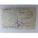 POSTCARD KROTOSZYN KROTOSCHIN, RAILROAD STATION, STAMP, 1942, SWASTIKA STAMP