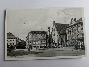CARTE POSTALE RACIBÓRZ RATIBOR, MARCHÉ, TIMBRE, TIMBRE