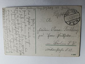 POHLEDNICE GRUDZIADZ GRAUDENZ, PŘEDVÁLEČNÝ 1915, ZNÁMKA