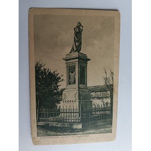 POSTCARD CZĘSTOCHOWA KS KORDECKI MONUMENT, PRE-WAR